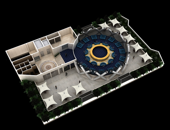 گنبد مگامال کرمانشاه سازه فضاکار دیاماتیک سان افق نور سازه فضایی رستوران گردان  (1).png