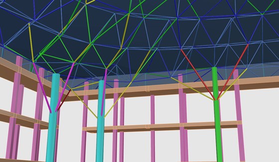 حسینیه روستای شمسی سازه فضاکار سازه فضایی شرکت سان افق نور سقف پاچه ای فرم پارچه ای تاشه (9).jpg