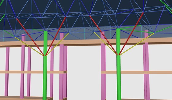 حسینیه روستای شمسی سازه فضاکار سازه فضایی شرکت سان افق نور سقف پاچه ای فرم پارچه ای تاشه (10).jpg