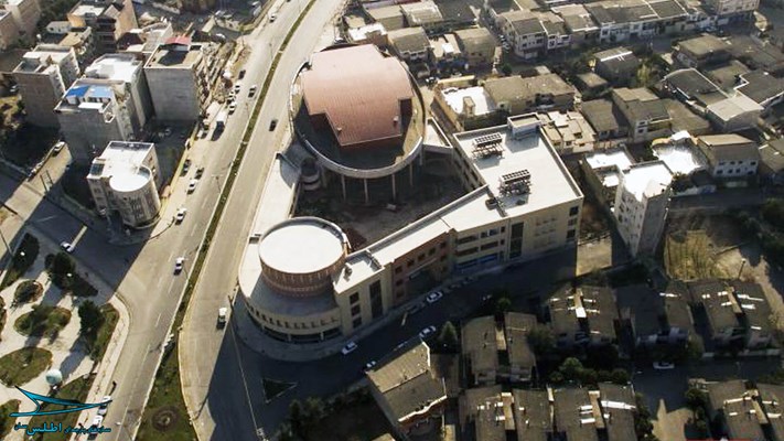 سازه فضاکار فضایی دولایه شرکت سان افق نور شبکه دولایه ساری کتابخانه مرکزی سازه صدفی فرم آزاد  فریفرم (7)